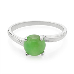 Bague en argent et Chrysoprase impériale
