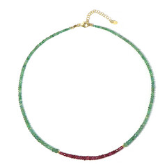 Collier en argent et Emeraude du Brésil