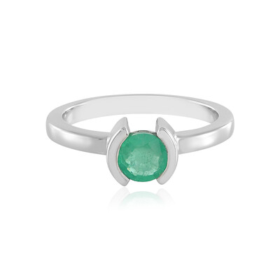 Bague en argent et Emeraude de Russie