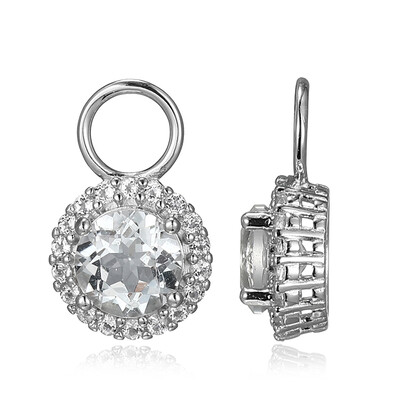 Boucles d'oreilles en argent et Topaze blanche