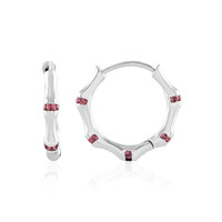 Boucles d'oreilles en argent et Tourmaline rose du Nigéria (de Melo)