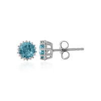 Boucles d'oreilles en argent et Zircon de Ratanakiri