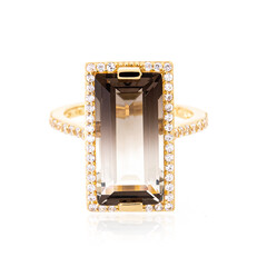 Bague en argent et Quartz multicolore