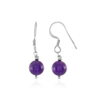 Boucles d'oreilles en argent et Améthyste de Zambie