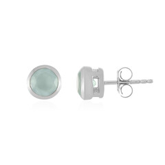 Boucles d'oreilles en argent et Calcédoine d'eau