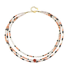 Collier en argent et Agate rouge (Riya)