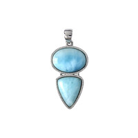Pendentif en argent et Larimar