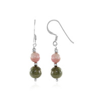 Boucles d'oreilles en argent et Tourmaline verte