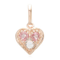 Pendentif en argent et Saphir Padparadscha