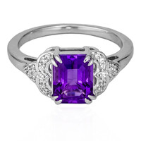 Bague en argent et Améthyste de Zambie