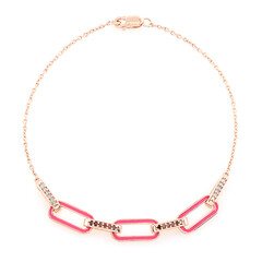 Bracelet en argent et Diamant rouge I4