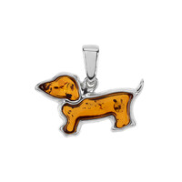 Pendentif en argent et Ambre baltique