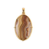 Pendentif en argent et Agate dentelle