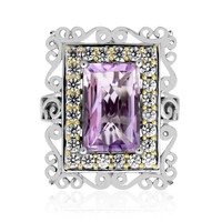 Bague en argent et Améthyste Rose de France (Dallas Prince Designs)