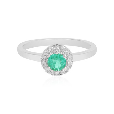 Bague en argent et Emeraude de Colombie (MONOSONO COLLECTION)
