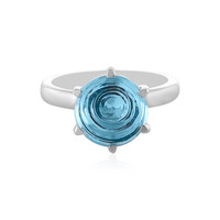 Bague en argent et Topaze bleu ciel