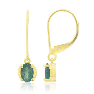 Boucles d'oreilles en or et Grandidierite