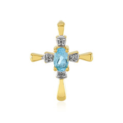 Pendentif en argent et Topaze bleu Suisse