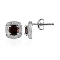 Boucles d'oreilles en argent et Grenat