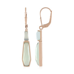 Boucles d'oreilles en argent et Calcédoine verte (KM by Juwelo)