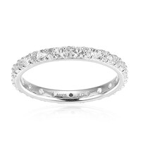 Bague en argent et Topaze blanche