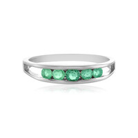 Bague en argent et Emeraude de Colombie