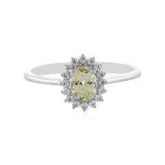 Bague en argent et Kunzite jaune canari