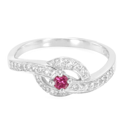 Bague en argent et Rubellite du Nigéria