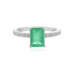 Bague en argent et Emeraude de Russie