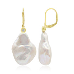 Boucles d'oreilles en argent et Perle de culture d'eau douce (TPC)