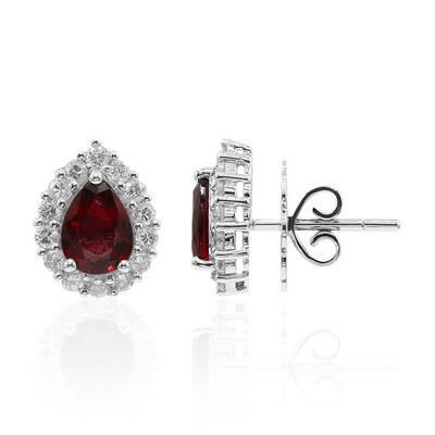 Boucles d'oreilles en or et Spinelle rouge de Birmanie (Estée Collection)
