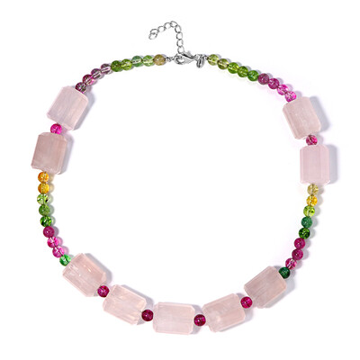Collier en argent et Quartz rose