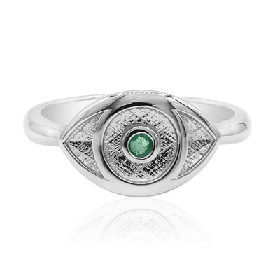 Bague en argent et Emeraude de Zambie