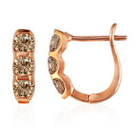 Boucles d'oreilles en or et Diamant rose de France SI1 d'Argyle 