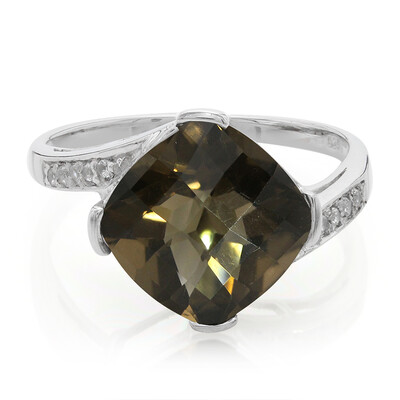 Bague en argent et Quartz fumé