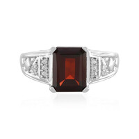 Bague en argent et Grenat du Mozambique