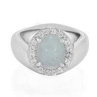 Bague en argent et Opale Paraïba