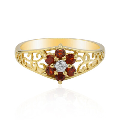 Bague en argent et Grenat du Mozambique