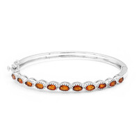 Bracelet en argent et Citrine mandarine