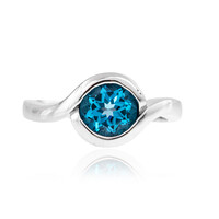 Bague en argent et Topaze de Marambaia