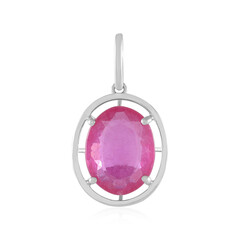 Pendentif en platine et Saphir rose de Madagascar
