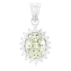 Pendentif en argent et Améthyste verte