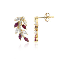 Boucles d'oreilles en argent et Grenat Rhodolite