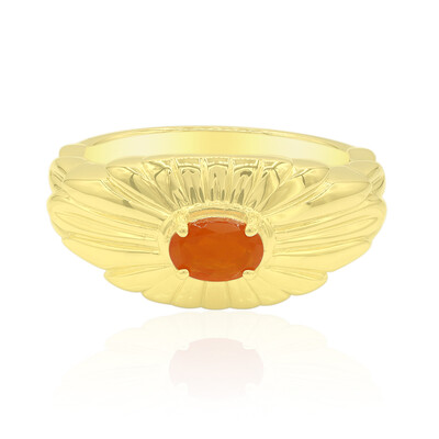 Bague en argent et Opale de Feu du Mexique