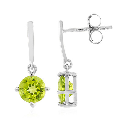 Boucles d'oreilles en argent et Péridot du Jilin