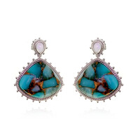 Boucles d'oreilles en argent et Amazonite mosaïque (Dallas Prince Designs)