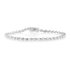 Bracelet en argent et Topaze blanche