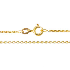 Or jaune 375/1000 - Chaîne maille forçat - 50cm - 2,33 g