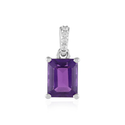 Pendentif en argent et Améthyste de Zambie