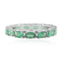 Bague en argent et Apatite verte